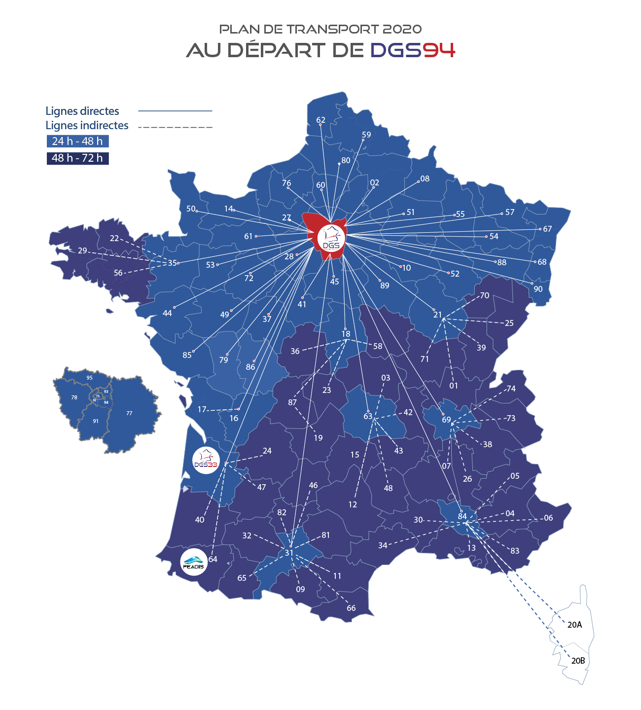 messagerie france plan de transport 2020 DGS